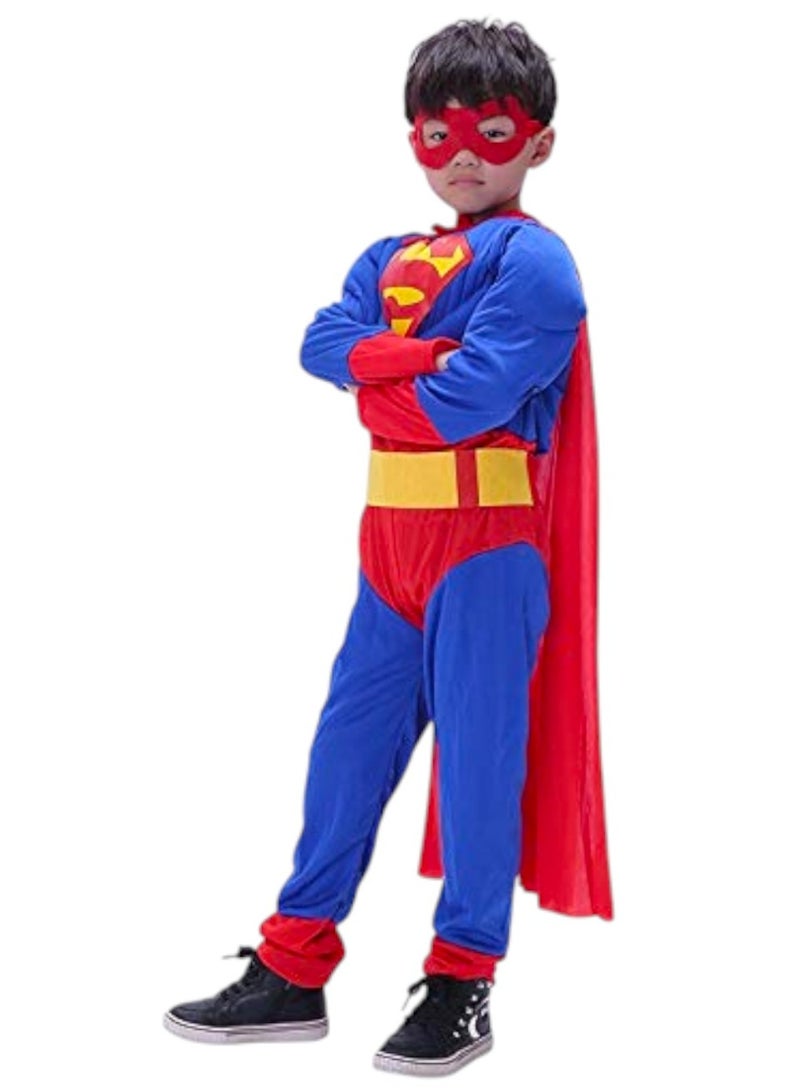 Toy Box Superman Multicolor Costume For 3-5 Years Kids Small Size 120-130 - Image 2