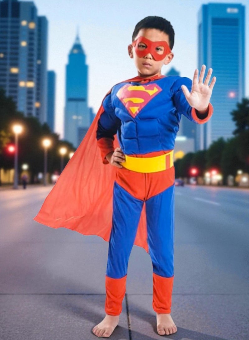 Toy Box Superman Multicolor Costume For 3-5 Years Kids Small Size 120-130 - Image 3