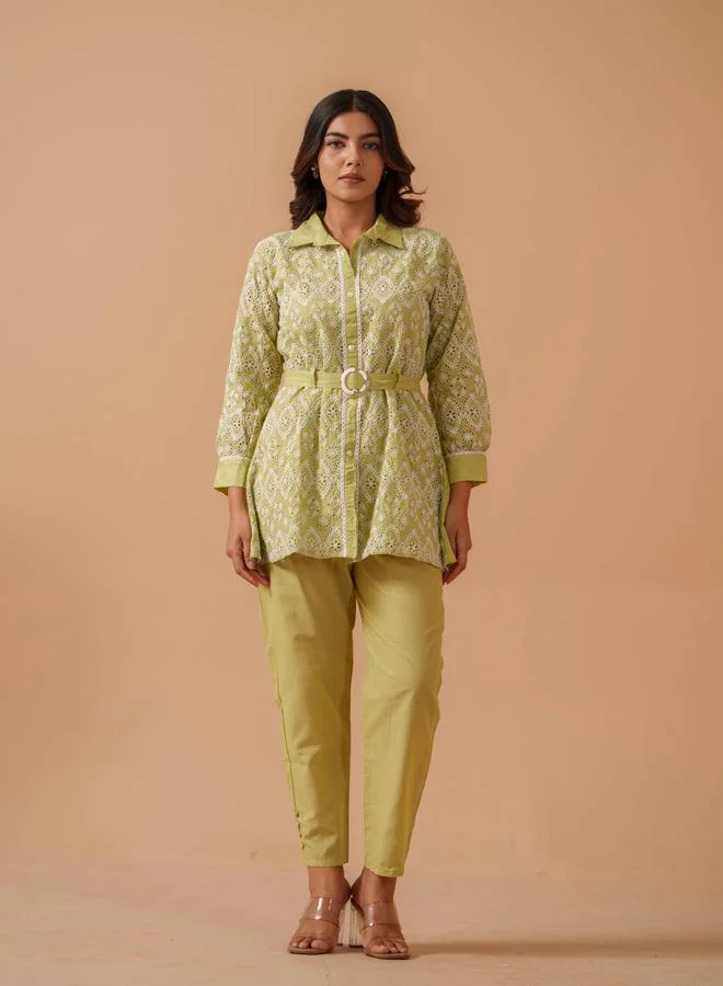 DW DW Printed Longline Tunic with Trousers Co-Ords