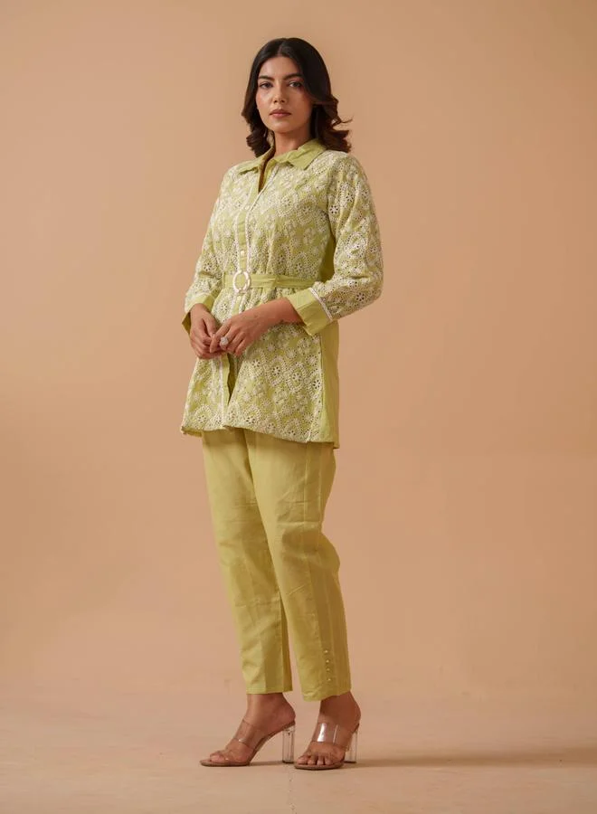 DW DW Printed Longline Tunic with Trousers Co-Ords