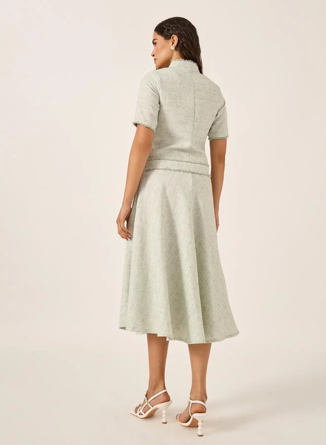 Styli Tweed A-Line Dress