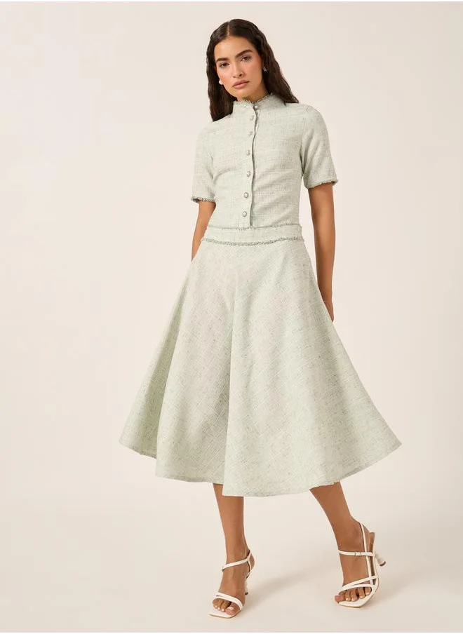 Styli Tweed A-Line Dress