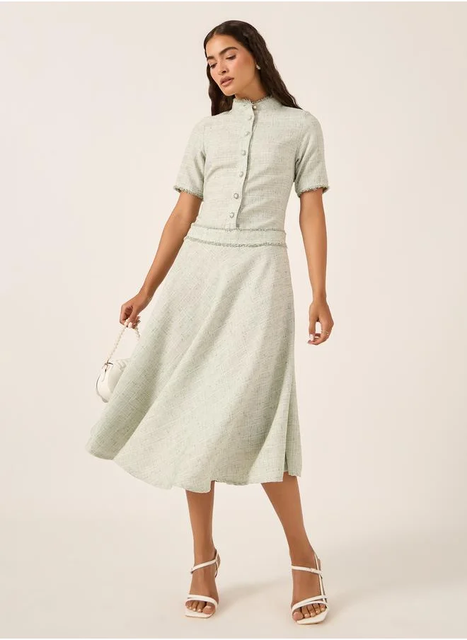Styli Tweed A-Line Dress