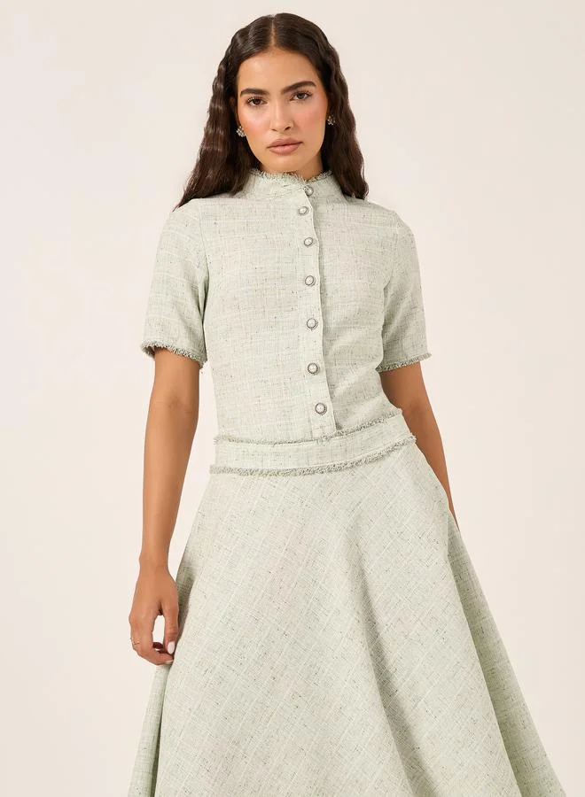 Styli Tweed A-Line Dress