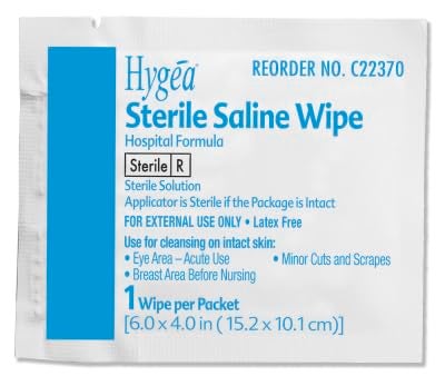 PDI Hygea C22370 Sterile Saline Wipe, 6" x 4", 24/bx - Image 2