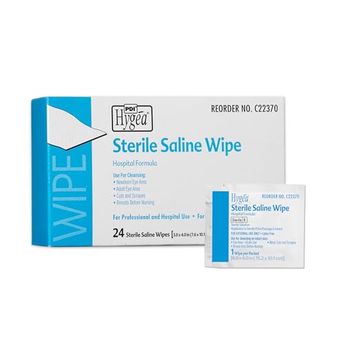 PDI Hygea C22370 Sterile Saline Wipe, 6" x 4", 24/bx - Image 1