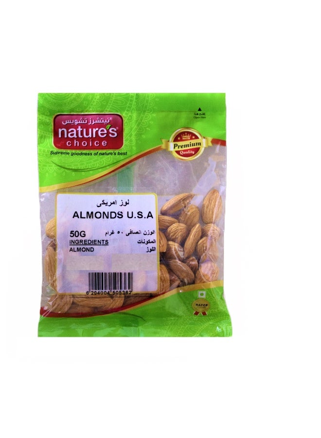 Nature's Choice Almonds U.S.A, 50 Gm - Image 1