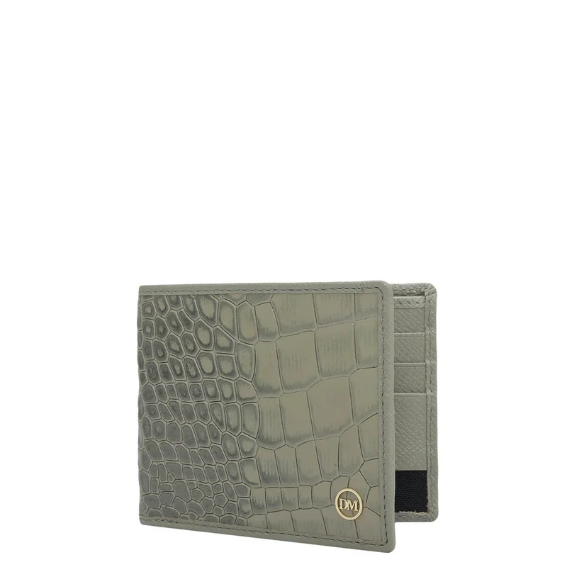 Da Milano Stone Grey Stone Grey Bifold Leather Mens Wallet for Men | Best Price UAE