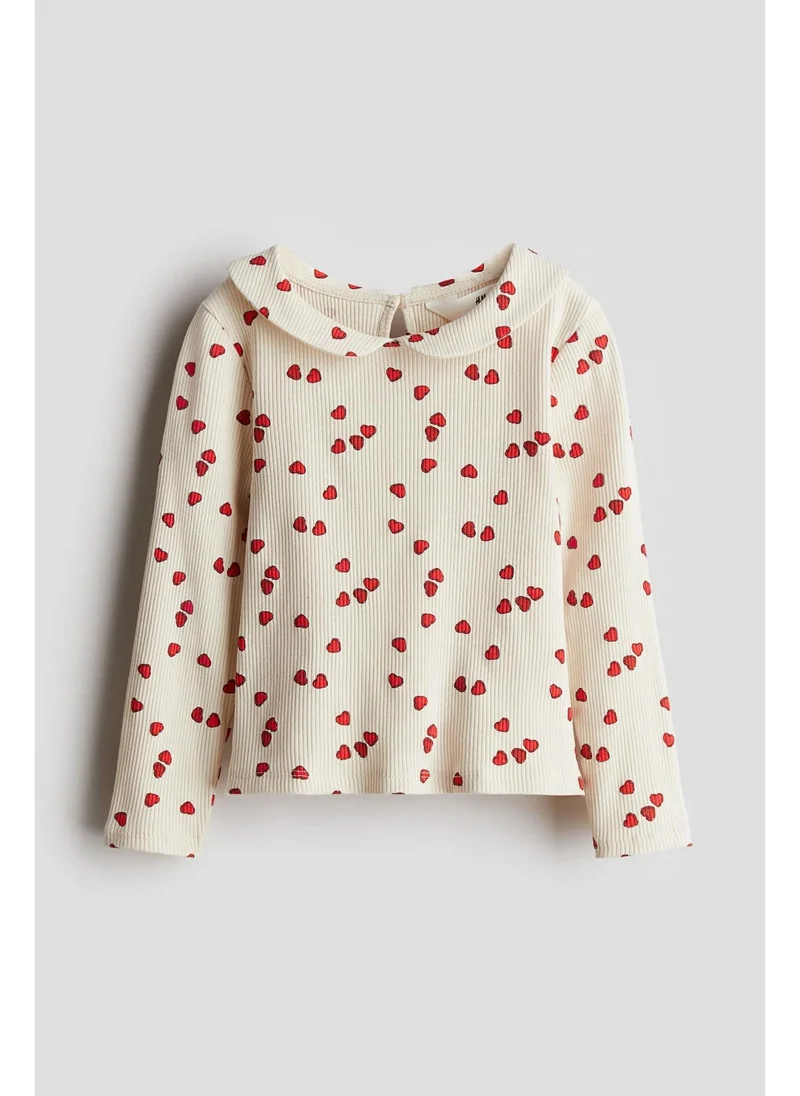 H&M Collared jersey top