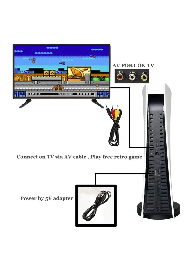 null - Classic Retro Game Station 5: 300 Built-in 8-Bit Games, USB Wired Console, AV Output for TV, Ultimate Handheld Gaming Experience with GS5 TV Console - Image 1
