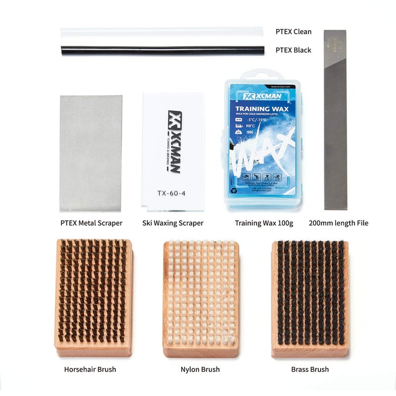 XCMAN Ski Snowboard Waxing and Tuning Kit with Wax Brush box for Traveling and Storage (Rigid Box with Tuning Tools) Blue Box - Image 2