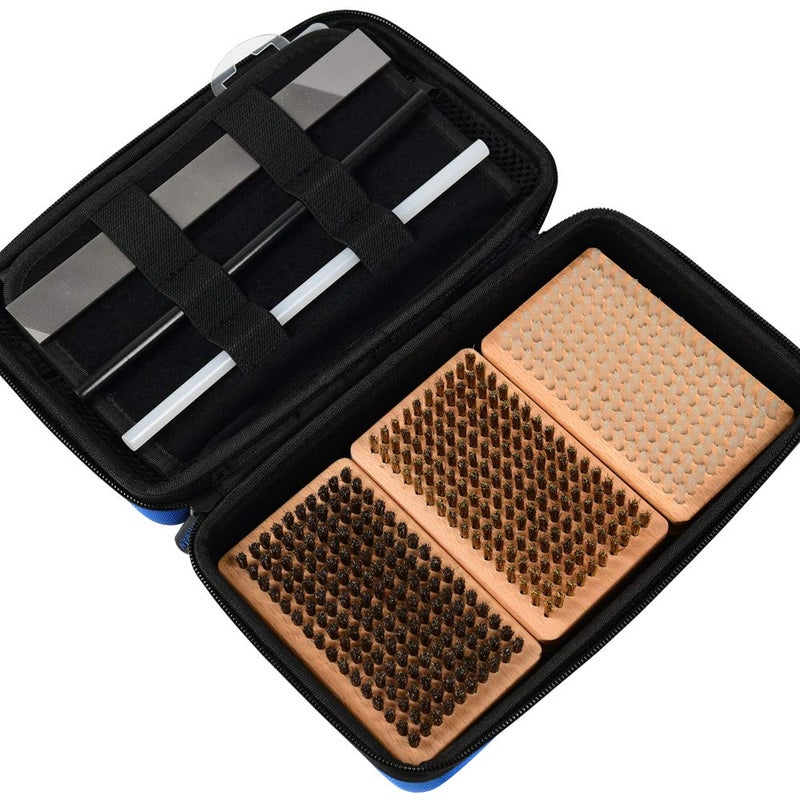 XCMAN Ski Snowboard Waxing and Tuning Kit with Wax Brush box for Traveling and Storage (Rigid Box with Tuning Tools) Blue Box - Image 5