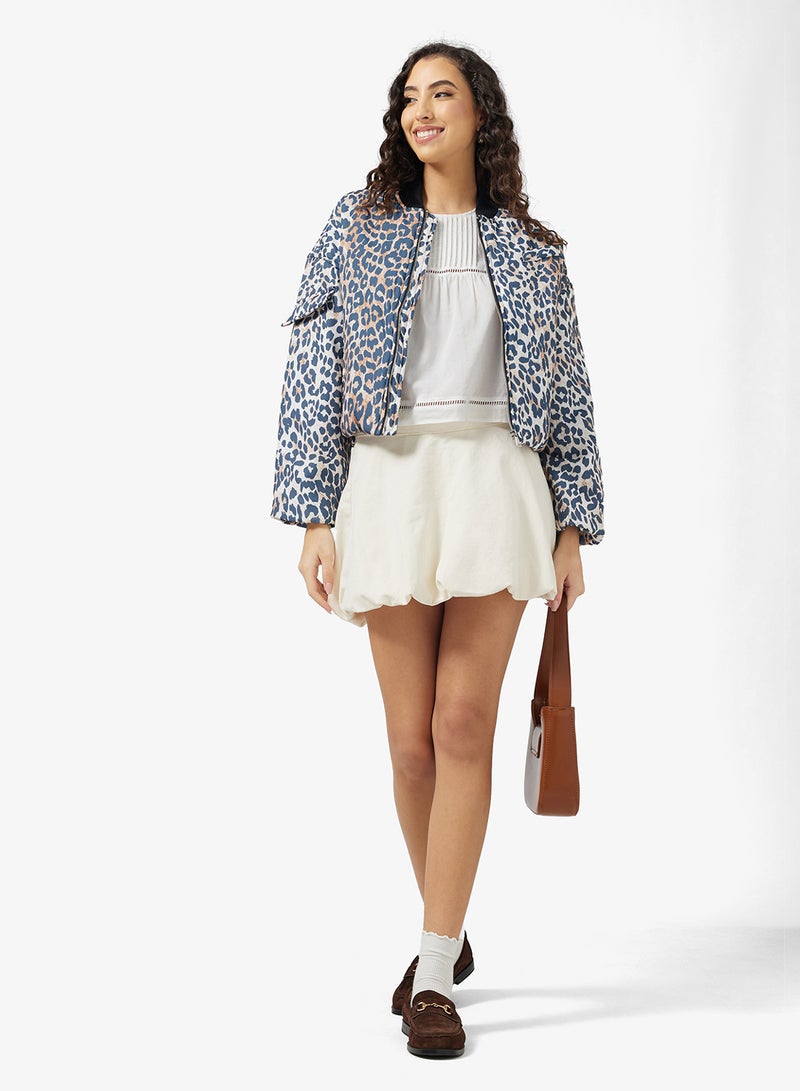 جينجر جاكيت بومبر بطبعة جلد الفهد - Image 4