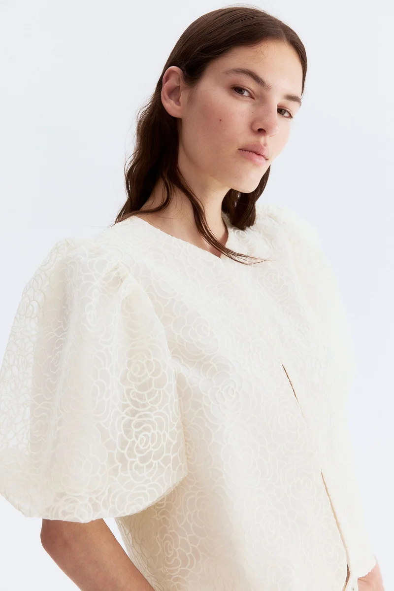 H&M Balloon-sleeved blouse