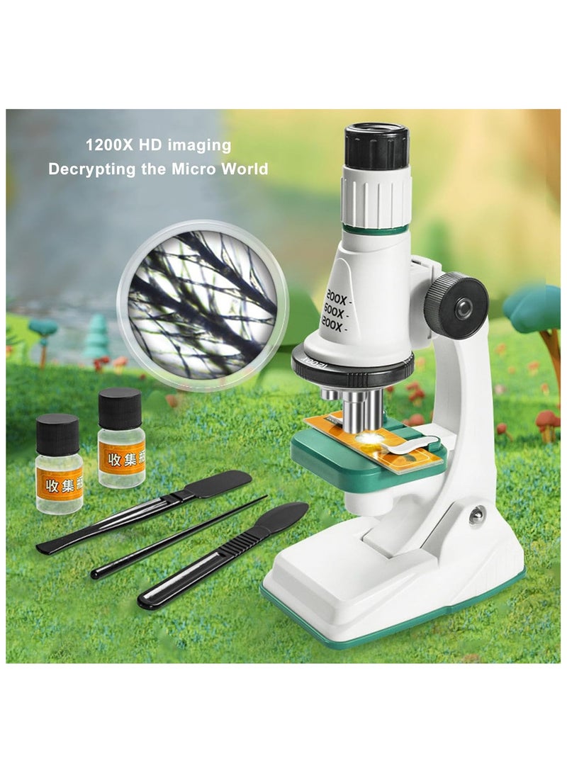 عام مجموعة ميكروسكوب للأطفال، بقوة 200-1000×، ميكروسكوب بزاوية مرنة 1080P للأطفال، ميكروسكوب رقمي قابل للحمل للمبتدئين، هدية تعليمية وعلمية للأطفال. - Image 4