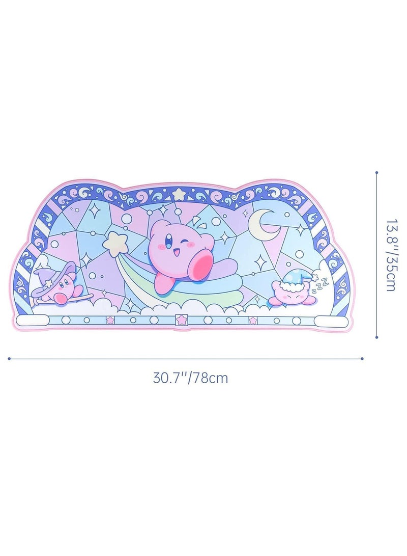 XICEN Large Gaming Mouse Pad, Cartoon Kirby Anti-Skid Mousepad, Oversize Rubber Desk Mat with Stitched Edges  - Image 1