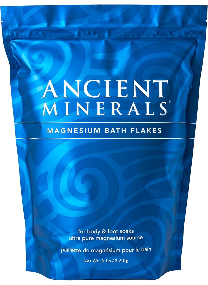 Ancient Minerals Ancient Minerals Magnesium Bath Flakes  Bathing Alternative to Epsom Salt  Soak in Natural Salts  HighAbsorption Efficiency for Relaxation Wellness  Muscle Relief  8 lbs 