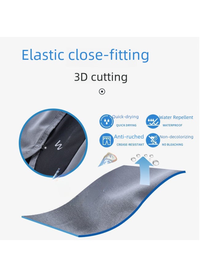 إسكدنيا Men's Swimming Trunks Men's Quick-dry Running Training Beach Sand European And American Women Double-layer Embarrassment Prevention-Color:gray Six-piece Set- - Image 4