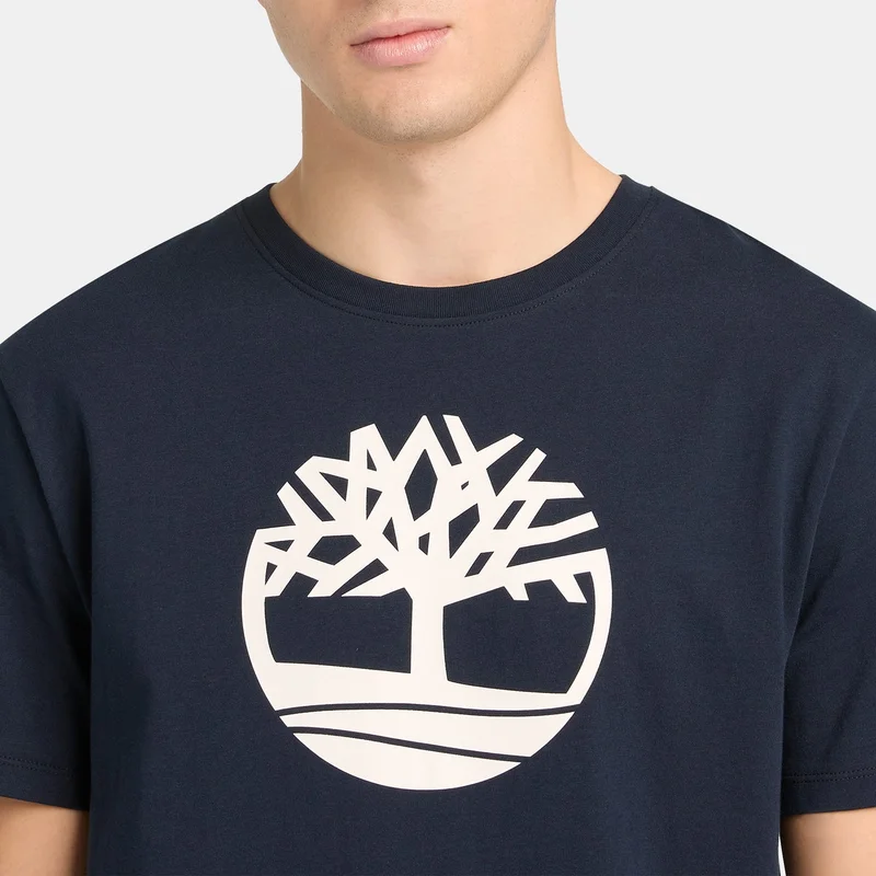 Timberland Blue Men's Stack Logo T-Shirt for Men | Best Price UAE