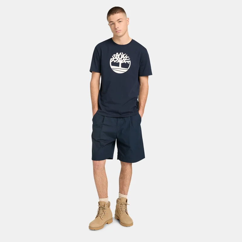 Timberland Blue Men's Stack Logo T-Shirt for Men | Best Price UAE