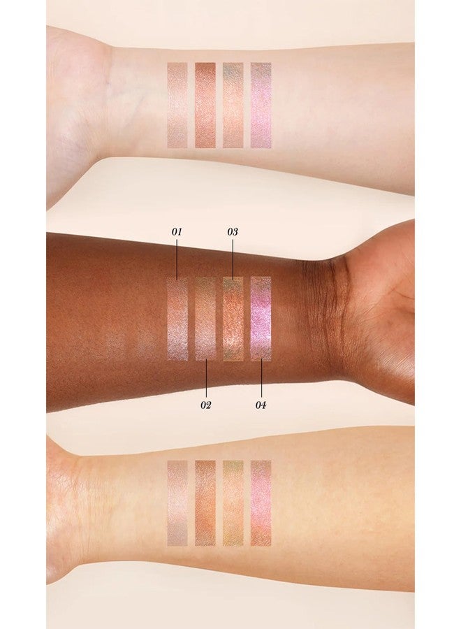 Flower Knows هايلايتر سائل من فلاور نوز ميدسمر فيريتايلز، هايلايتر لامع فضي، مكياج هايلايتر، مُضيء للوجه والجسم، هايلايتر للوجه قابل للدمج وطويل الأمد لجميع درجات البشرة (01 ضوء القمر) - Image 3