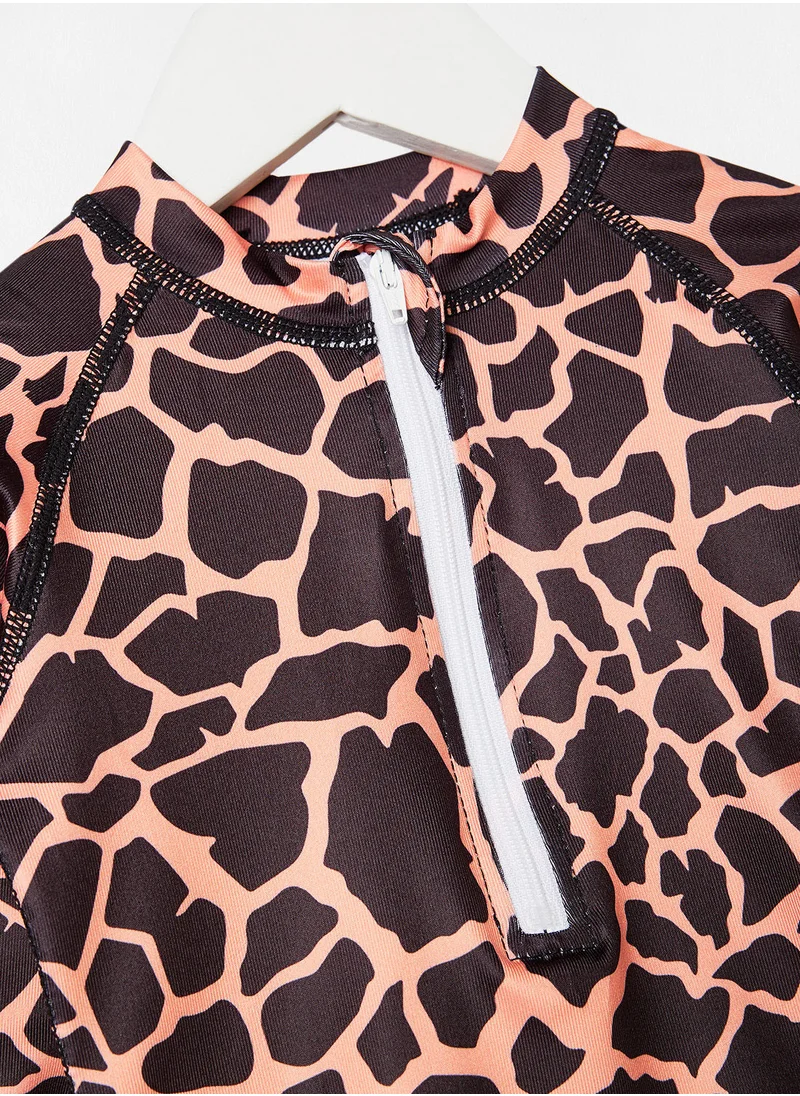 BEACH & BANDITS Girls Spotted Moray Swimsuit