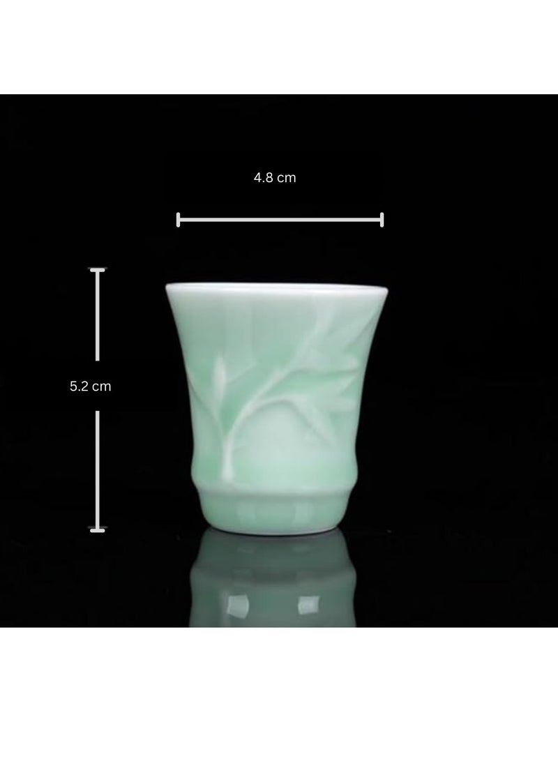 WISHWIND Jade Tea Set: Elegant Craft Tea Set with Teapot, Cups, and Tray – Perfect for Home Decor, Office, and Thoughtful Gifting - Image 5