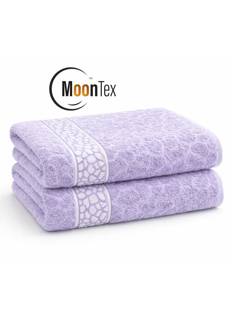 منشفة قطن طبيعي 100% لون أرجواني فاخر مقاس 50×90 سم – ناعمة عالية الامتصاص – Moontex - Image 1