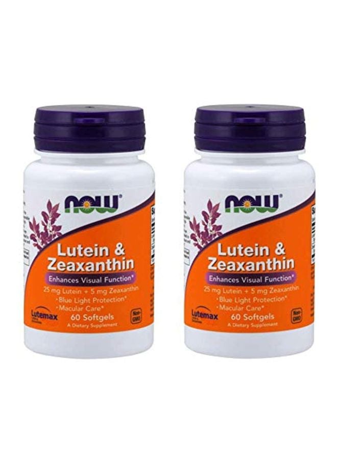Now Foods Pack Of 2 Lutein And Zeaxanthin - 60 Softgels - Image 1