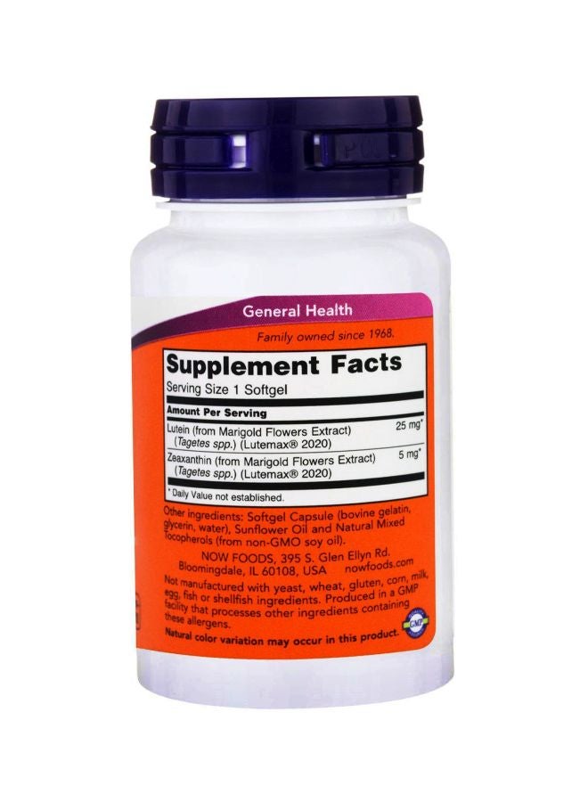Now Foods Pack Of 2 Lutein And Zeaxanthin - 60 Softgels - Image 2