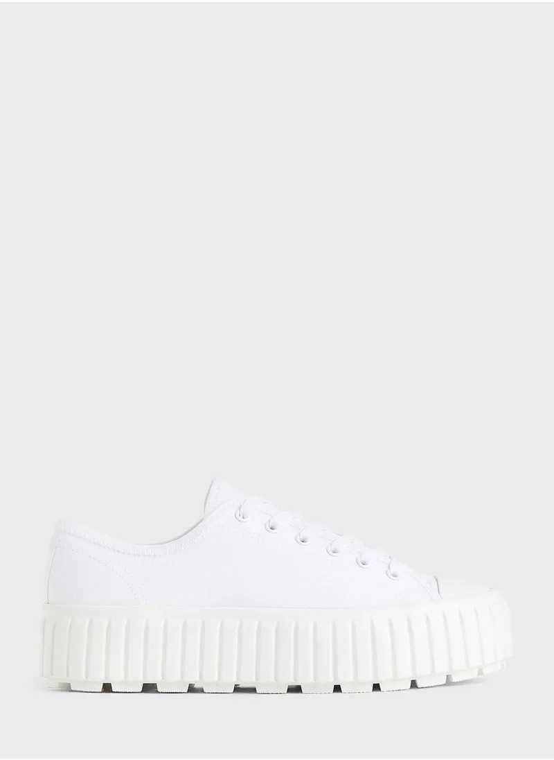 H&M Lace Up Low Top Sneakers