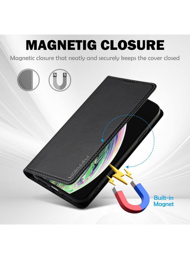 LC.IMEEKE Case For iPhone X / XS L1 Series Frosted Fine Texture PU Phone Case - Image 3