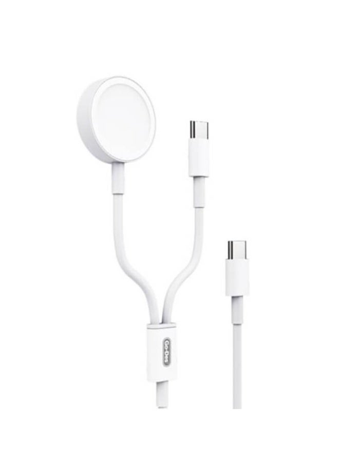 GO-DES Go Des GD-UC603 2in1 Magnetic Wireless Type-C PD Fast Charging Cable 65W 1.2M - Image 2