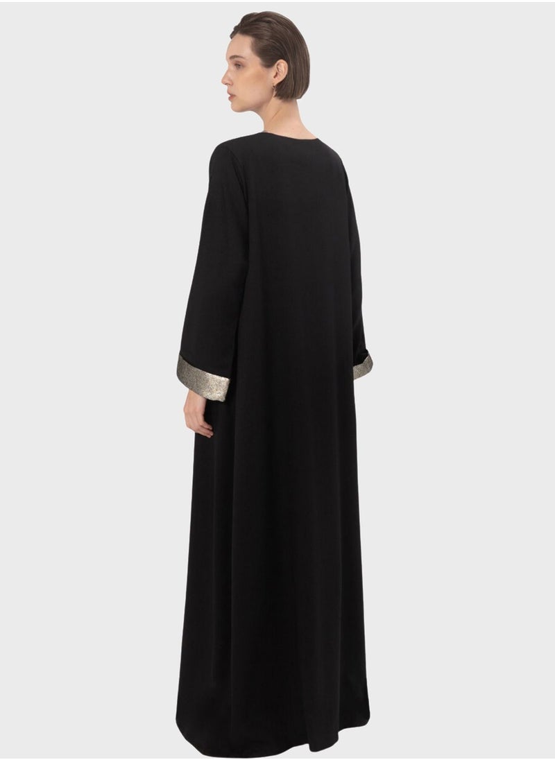 ديميور - Embellished Cape Sleeve Abaya - Image 1