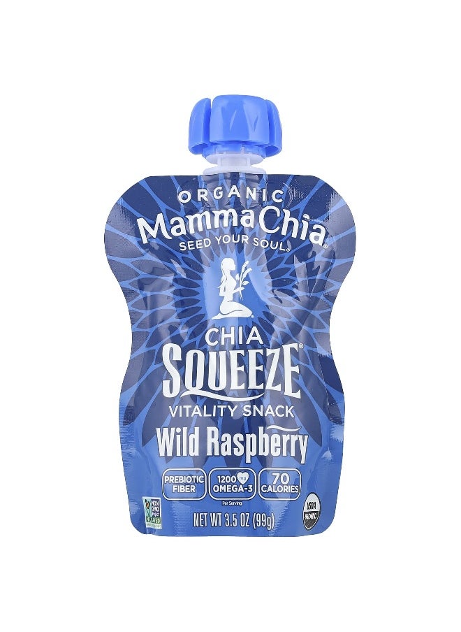 Mamma Chia Mamma Chia, Organic Chia Squeeze®, Vitality Snack, Wild Raspberry, 8 Squeezes, 3.5 oz  (99 g) Each  - Image 3