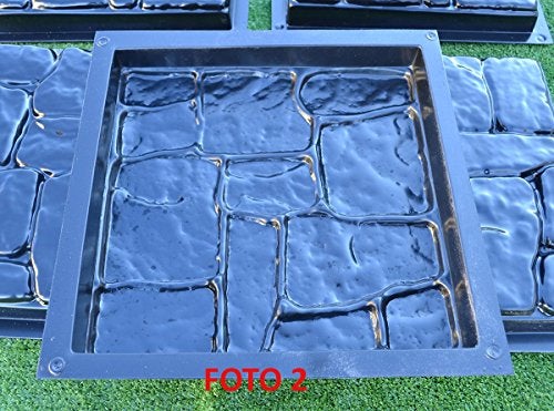 SvitMolds Concrete Mold DIY Flagstone Durable Mold Pavers Stone Patio Casting Path Pavers for Garden Walkway, Concrete Walkway Molds Cobblestone Set 5 pcs S25 - Image 2
