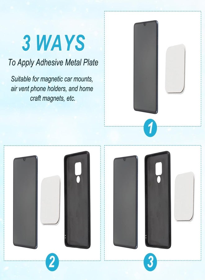 PATIKIL 17mmx30mm Metal Plate for Phone Magnet, 10pcs Rectangular Adhesive Metal Plate Replacement Stickers for Magnetic Car Mount Holder Phone Case Wall, Silver Tone - Image 5