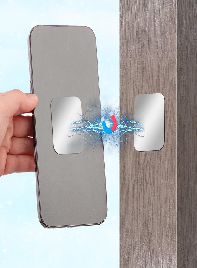 PATIKIL 17mmx30mm Metal Plate for Phone Magnet, 10pcs Rectangular Adhesive Metal Plate Replacement Stickers for Magnetic Car Mount Holder Phone Case Wall, Silver Tone - Image 4
