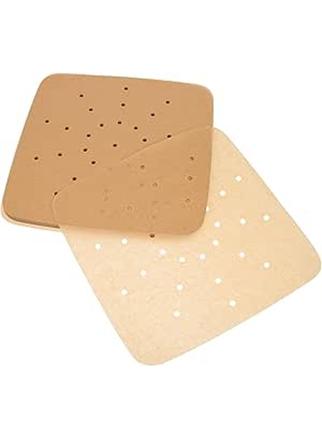 200 Pieces Air Fryer Parchment Paper Sheets 19.5 cm Disposable Non Stick Baking Paper Liners Natural Wood Pulp Multifunction Oil Absorption for Air Fryer Oven - Image 1