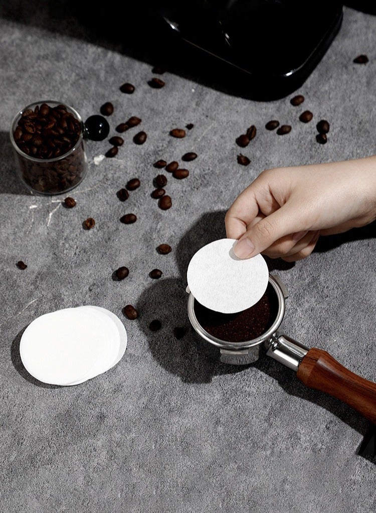 Coffee Paper Filter For Italian Espresso Machine, 100 PCS 58MM Espresso Filter Puck Screen Portafilter Paper For Home Office DIY Coffee Compatible With AeroPress Coffee And Espresso Maker  - Image 2