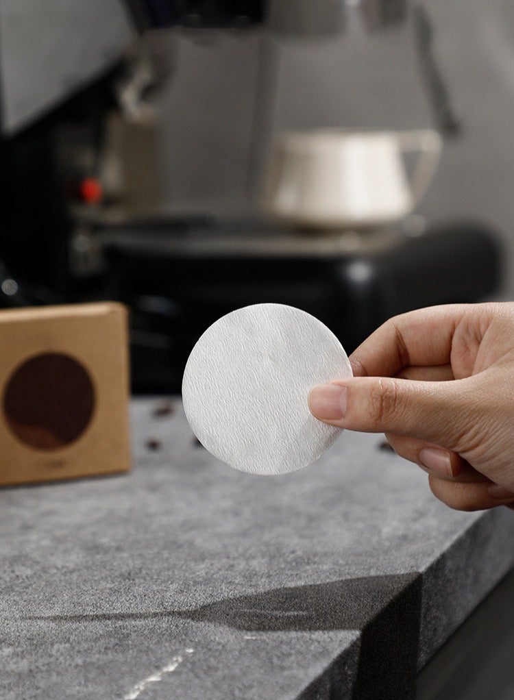 Coffee Paper Filter For Italian Espresso Machine, 100 PCS 58MM Espresso Filter Puck Screen Portafilter Paper For Home Office DIY Coffee Compatible With AeroPress Coffee And Espresso Maker  - Image 5