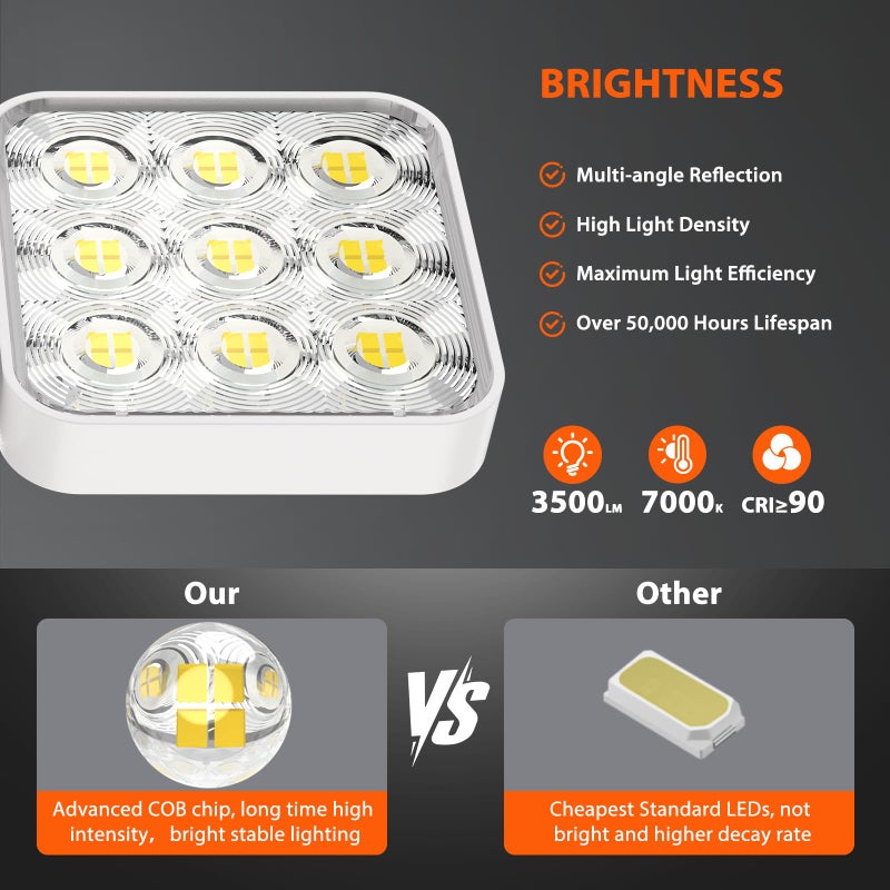 WdtPro Solar Lights Outdoor Motion Sensor, 3500LM Bright Solar Flood Lights Outdoor, Adjustable & Upgrade Glass Panel, Wireless LED Solar Powered Security Spot Lights Waterproof for Yard-2Pack, White - Image 4