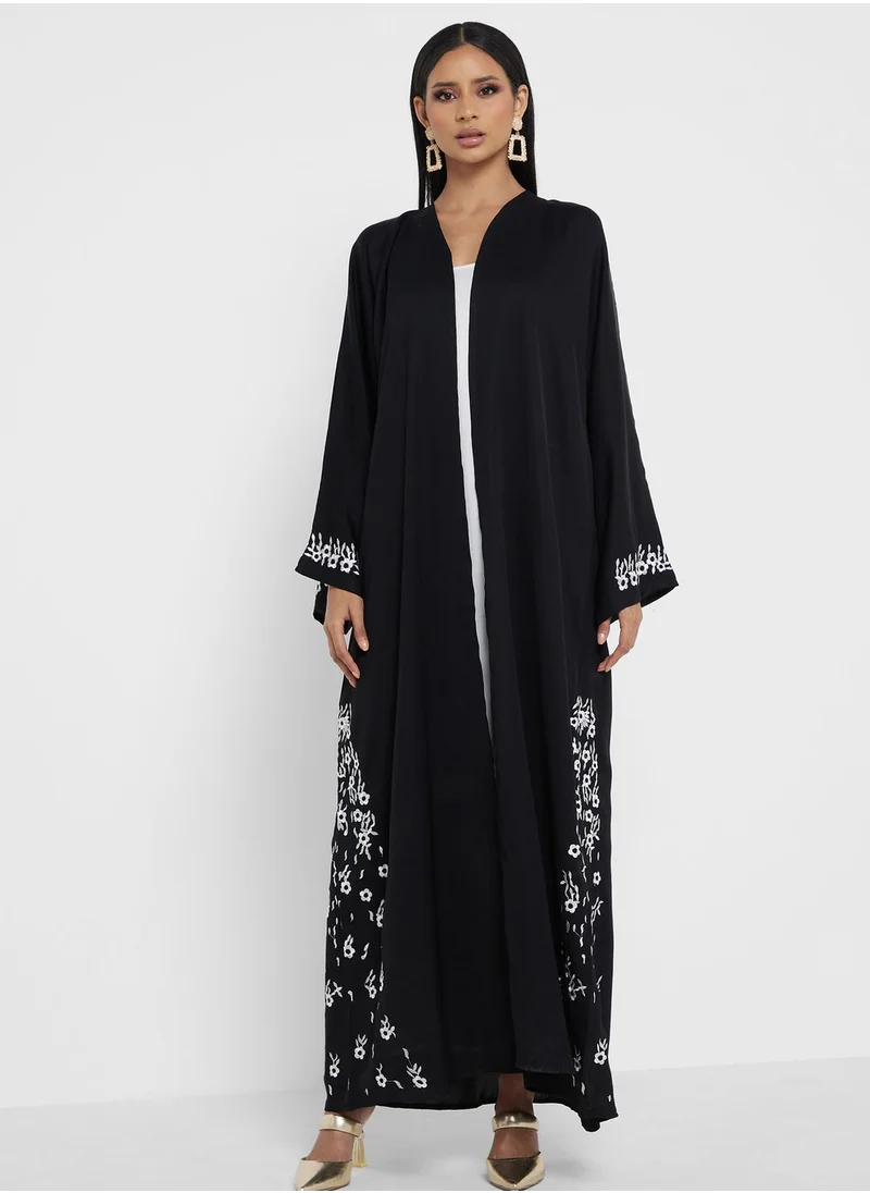 Khizana Embellished Detail Abaya With Sheila