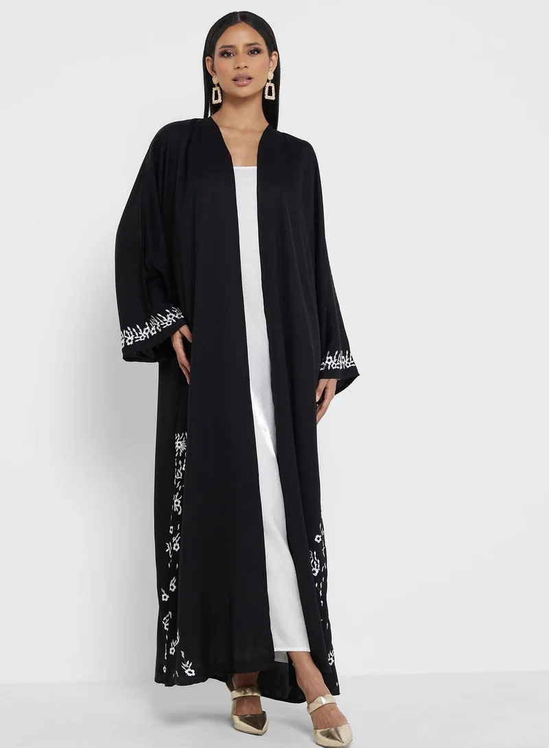 Khizana Embellished Detail Abaya With Sheila