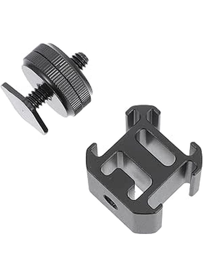Camera Flash Bracket with Hot Shoe Mount Adapter Tripod Screw and Three Cold Shoe Mounts - Image 1