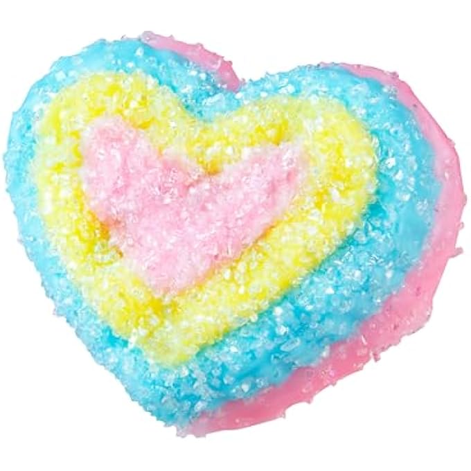 Orb Factory ORB Tabalicious Sugar Pops TABA Squishy Rainbow Heart Toy - Pink, Blue, Yellow Heart with Sparkles - Soft, Sticky TABA Squishies - Fun Squishy Stress Ball Toys - Kawaii Fidget Toys for Kids, Adults - Image 3