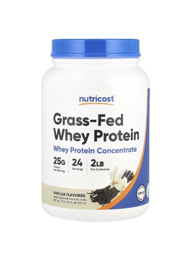 Nutricost, Grass-Fed Whey Protein, Vanilla , 2 lb (907 g) (Packaging may vary) - Image 1