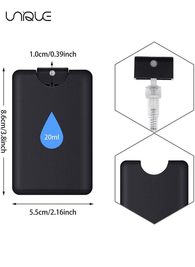 12 Pieces 20 ml/ 0.67 oz Refillable Perfume Spray Bottles Card Type Fine Mist Bottles Plastic Perfume Bottle Portable Small Moisturizing Sprayer Container for Hand Sprays Liquid, Cosmetic