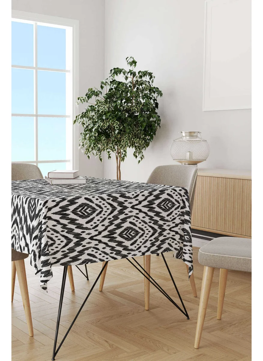 Cango Home Black and White Ethnic Decorative Tablecloth CGH129-MS