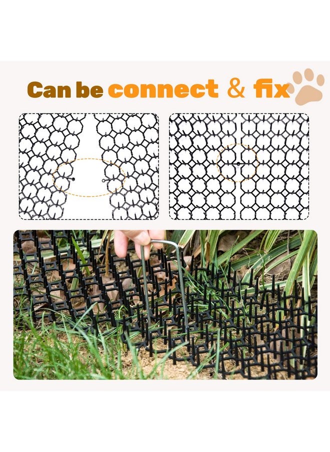 OCEANPAX - 8.5 X 6.5 Inch Scat Mat For Cats With 6 Garden Staples & 6 Ties, 12 Pack Cat Deterrent Mat For Garden Fence & Animal Barrier - Image 1